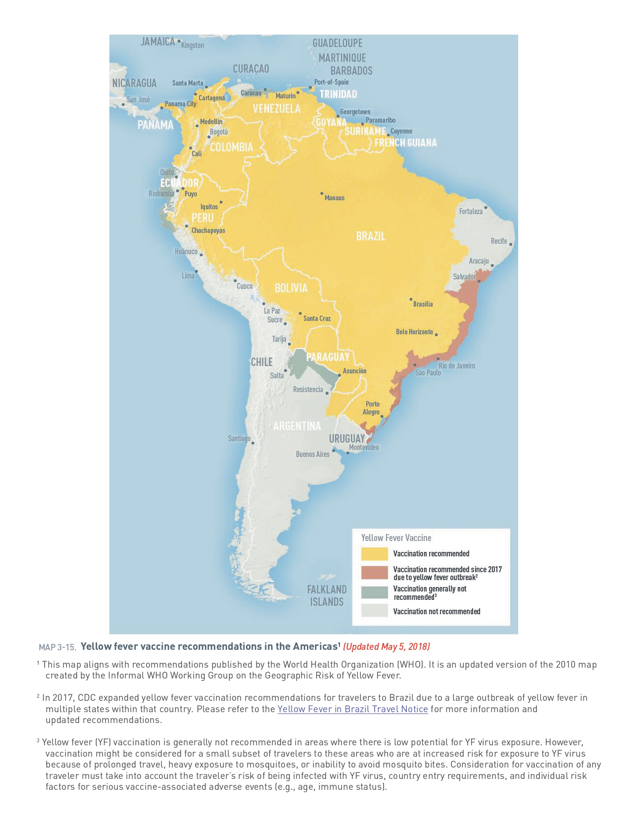 Distribution géographique de la Fièvre Jaune aux Amériques